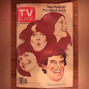 VINTAGE-TV GUIDE-12/17/77 to 12/23/77, featuring the cast of “One Day at a Time”